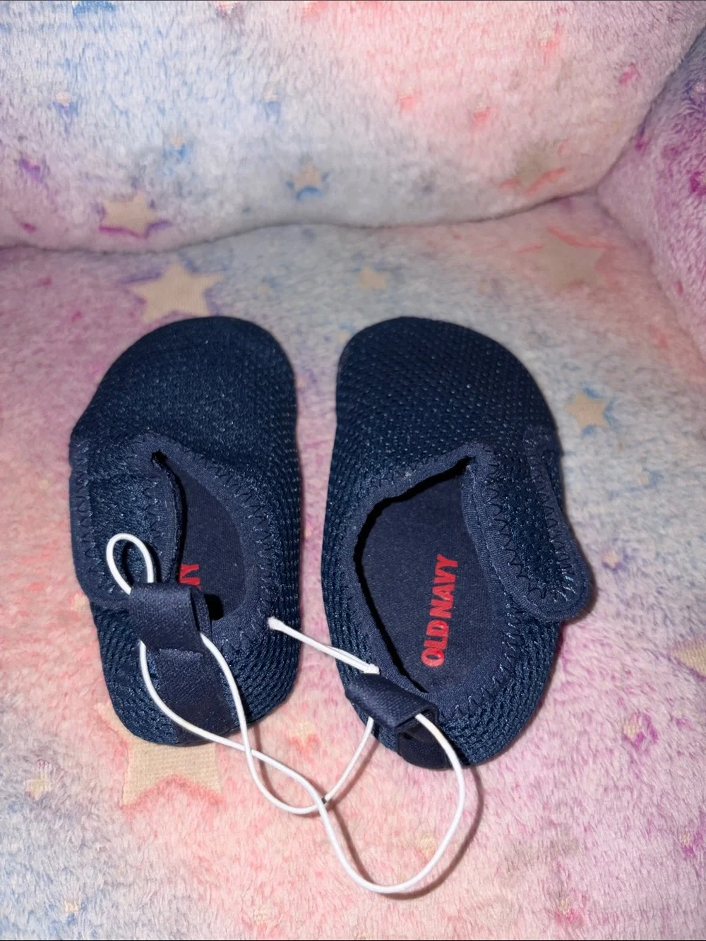 Old Navy Navy Blue Mesh Slip-On Baby Shoes